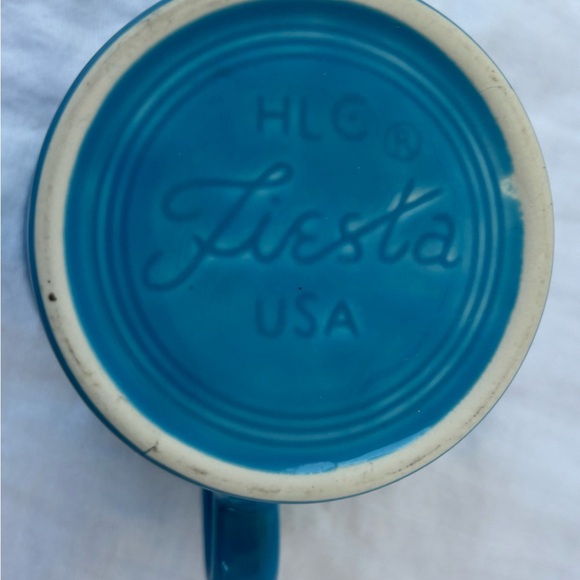Homer Laughlin Fiesta Retired Peacock Blue O Ring Mug - Picture 2 of 2